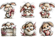 Whimsical Easter Bunny Clipart PNG, an Illustration by Dream Creation (Thumbnail 2 of 7)