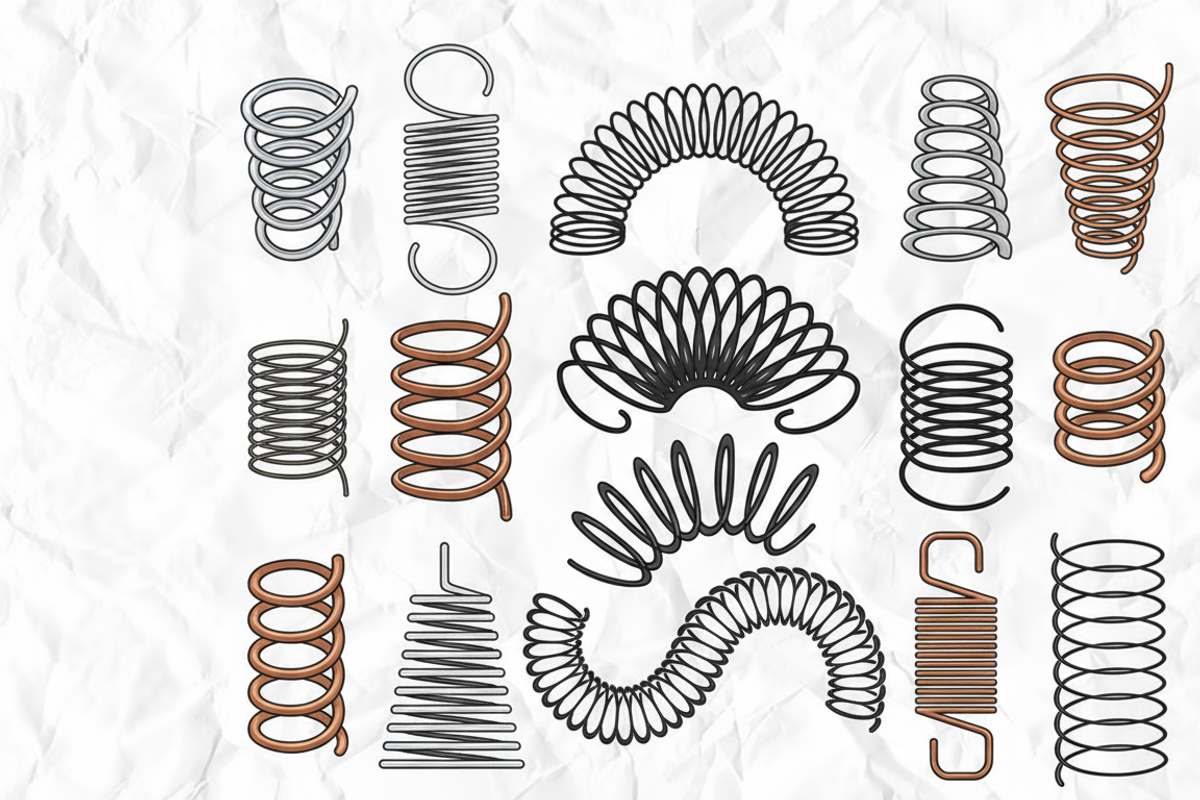 Coiled Spring,Spiral,Steel,Metal svg, an Object Graphic by VectorArtPrintableDesign (Photo 5 of 5)