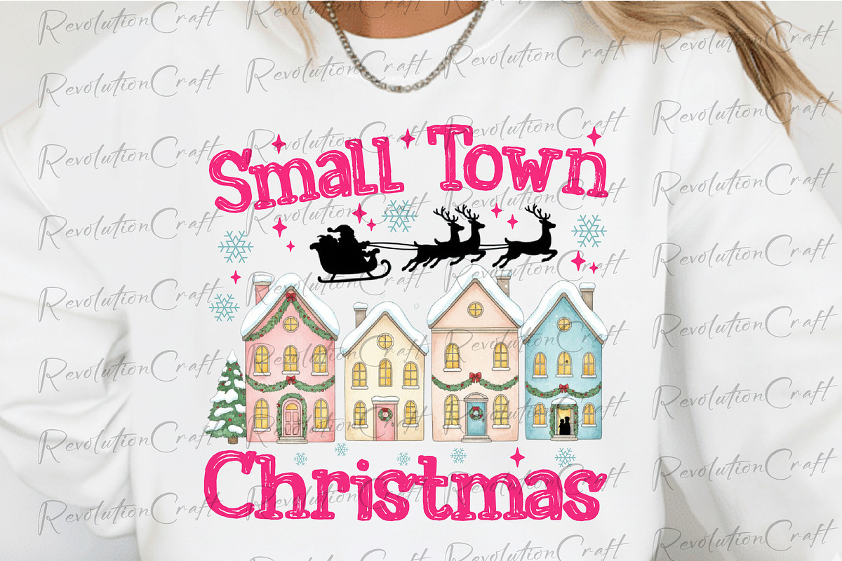 Small Town Christmas Png, Christmas, an Illustration by OK Design (Photo 3 of 4)