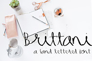 BRITTANI Hand Lettered Font, a Handwritten Font by Rhonna Designs (Thumbnail 1 of 4)