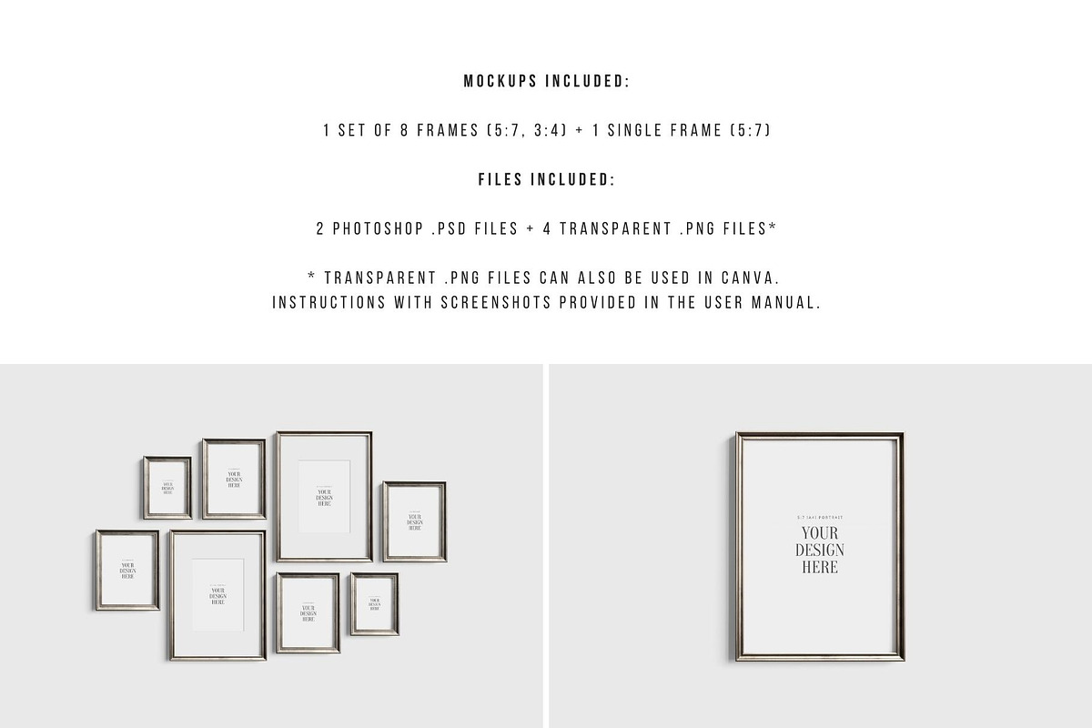 Gallery Wall Mockup Set of 8 | 14, a Product Mockup by DESIGN BY nube (Photo 3 of 8)