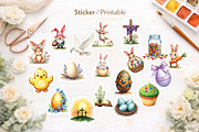 Watercolor Easter Clipart Elements, an Illustration by Artnoy (Thumbnail 5 of 8)
