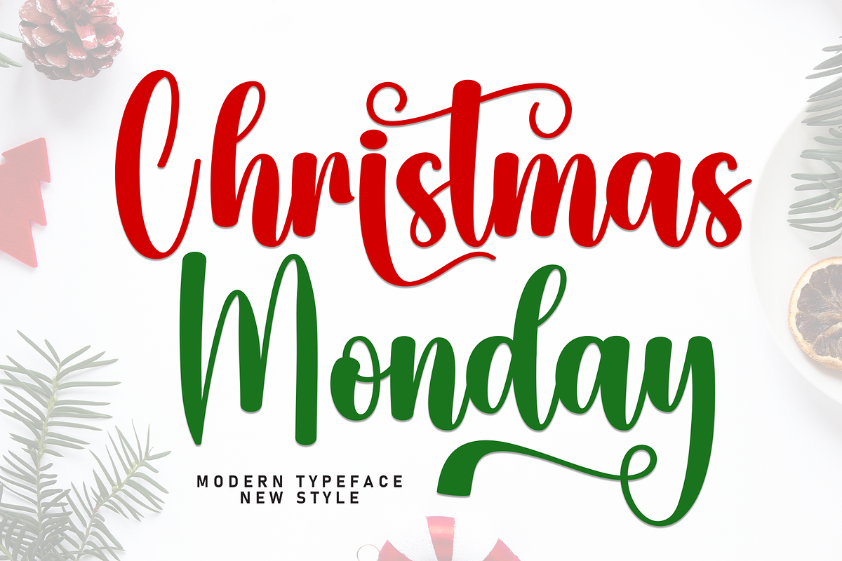 Christmas Monday | Script Font, a Handwritten Font by Scratchones (Photo 1 of 9)