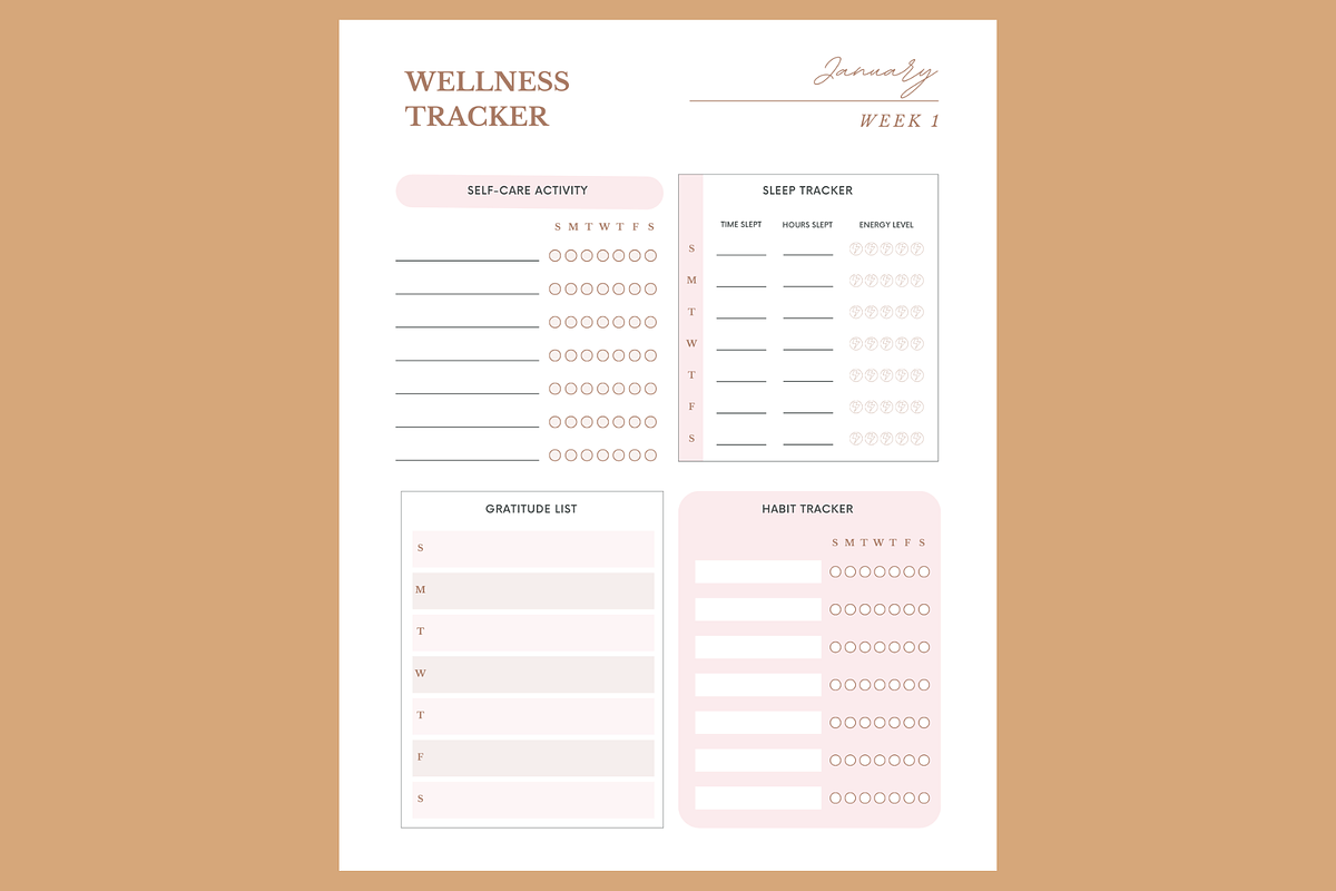 Mental Health Journal PDF Template, a Stationery Template by MIRoots Design Studio (Photo 8 of 10)