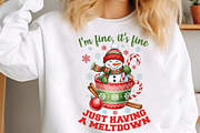Funny Cute Snowman Christmas PNG, an Illustration by SinaCreation (Thumbnail 2 of 7)