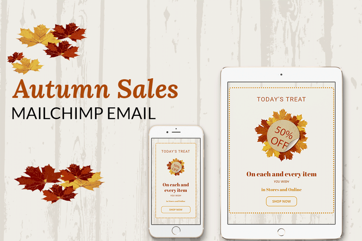 Autumn Sales Mailchimp Eblast, an Email Template by Khryna Designs (Photo 1 of 2)