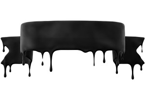 black banner, transparent background