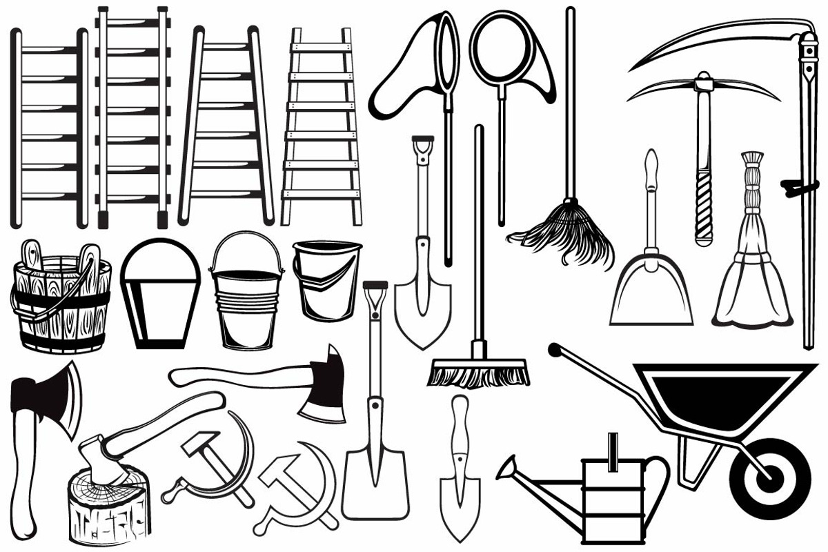 Gardening Tools, an Object Graphic by LineworkStock (Photo 2 of 3)