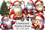 Christmas Santa Claus Bundle Clipart, an Illustration by DreamArtGraphic (Thumbnail 1 of 4)