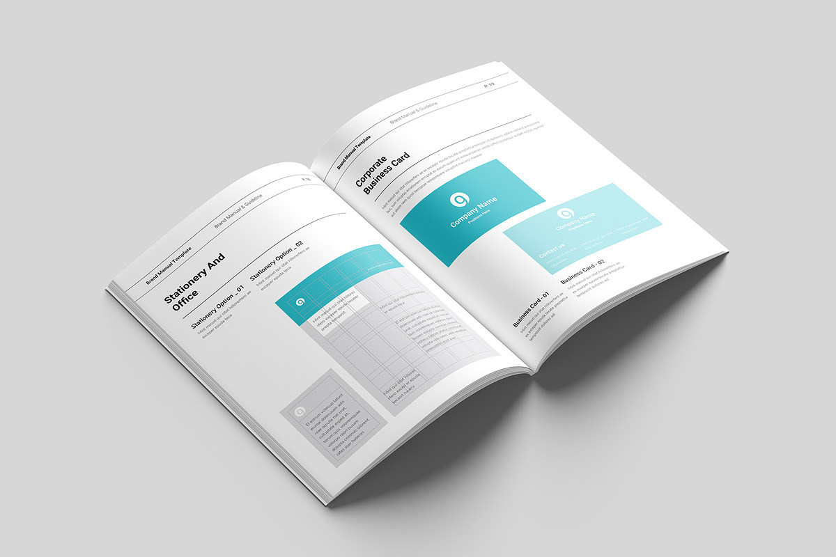 Brand Manual Template, a Brochure Template by GoldenGrid Studio (Photo 9 of 12)