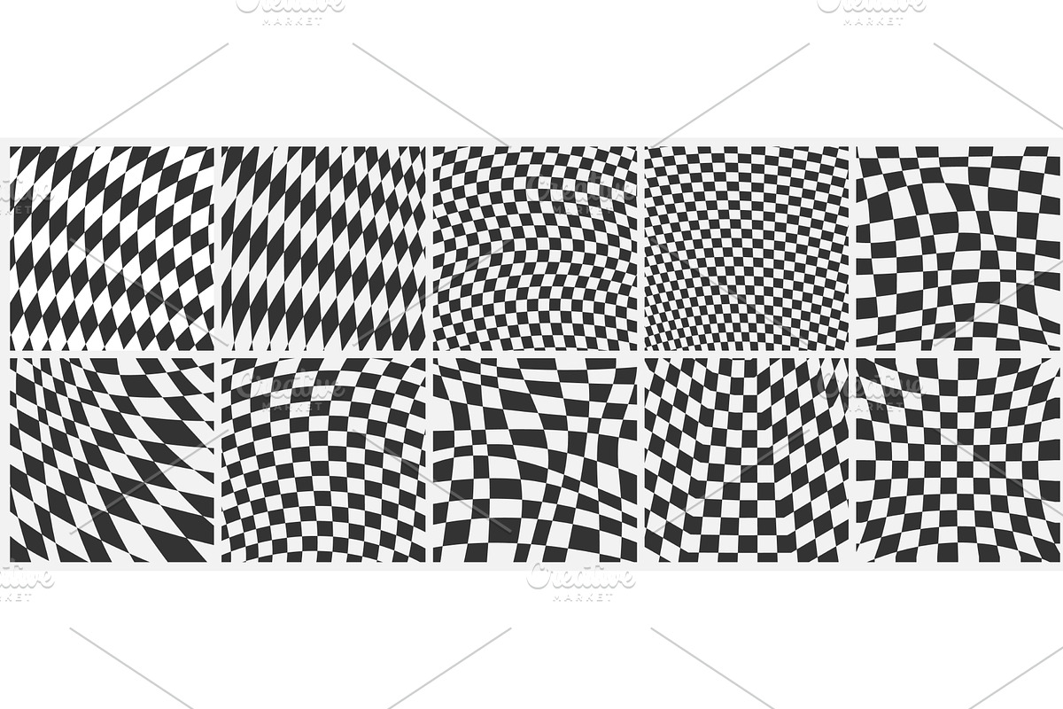 Black and white checkered template., an Illustration by Vector graphics