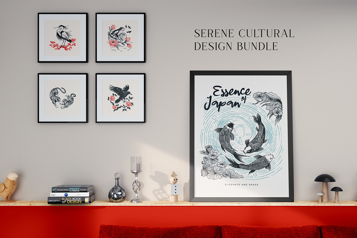 Japanese Collection Posters&Patterns, an Animal Illustration by helenreveur (Photo 6 of 12)