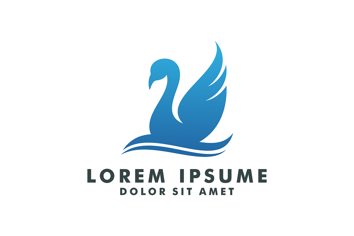 swan logo template, icon swans, a Branding & Logo Template by mouze_art (Photo 3 of 3)