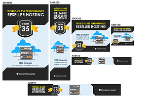 Web Hosting Banner Ad | Flat Style
