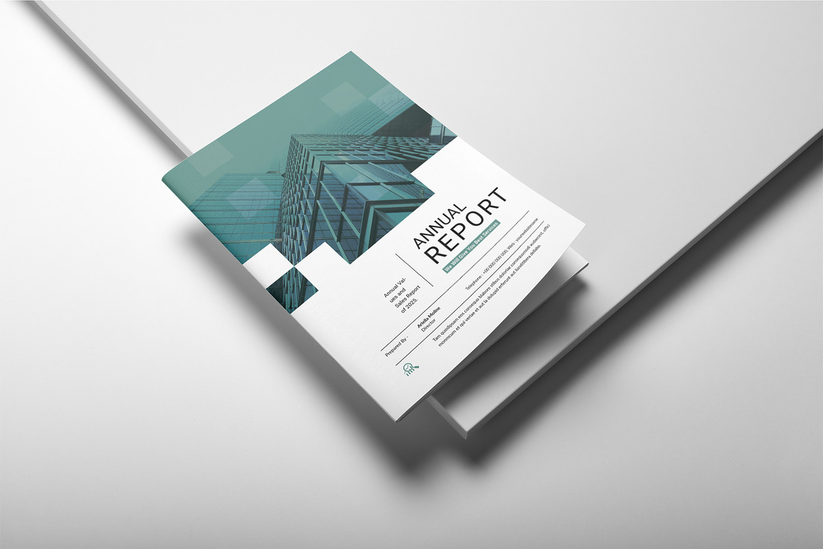 Annual Report Template, a Brochure Template by DesignCrest (Photo 3 of 14)