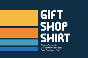 Gift Shop Shirt Display Font