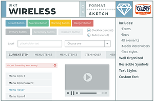 Wireless UI Kit for Sketch