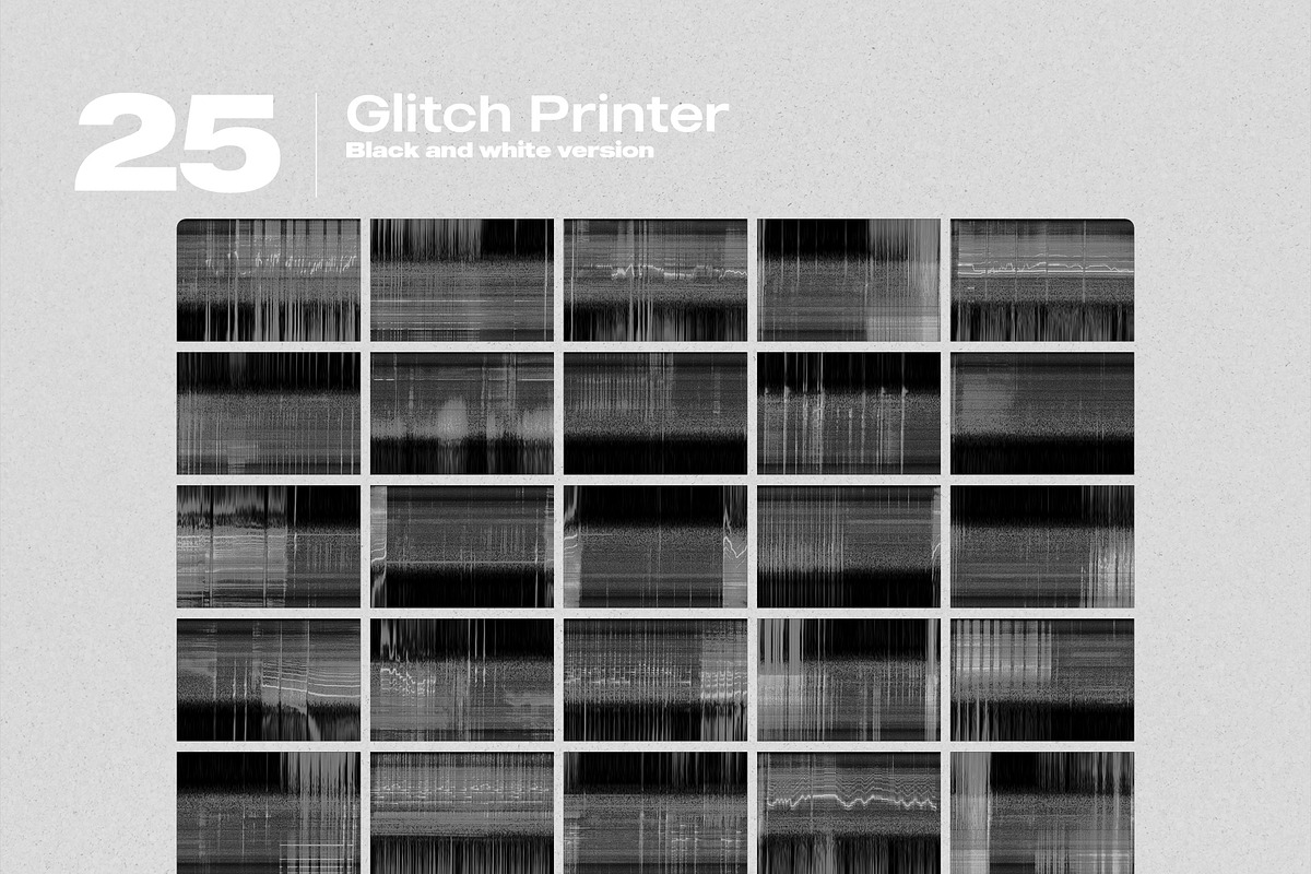 Glitch Printer Overlays, a Texture Graphic by PhotoSpirit