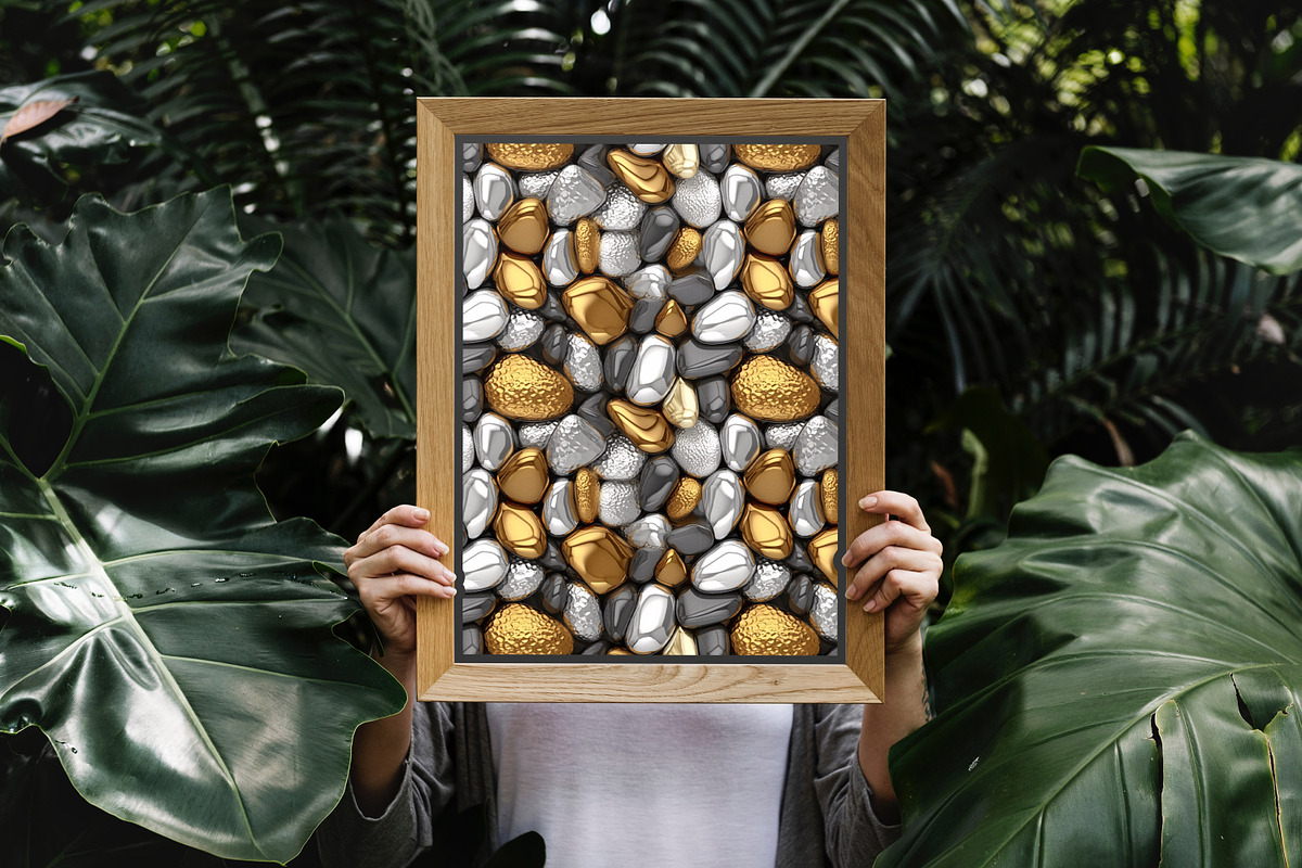Golden Stones Seamless Pattern, a Pattern Graphic by Forhadx5 (Photo 8 of 9)