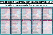 520+ Creative AI Prompts for Artists, a Stationery Template by Designmela01 (Thumbnail 3 of 7)