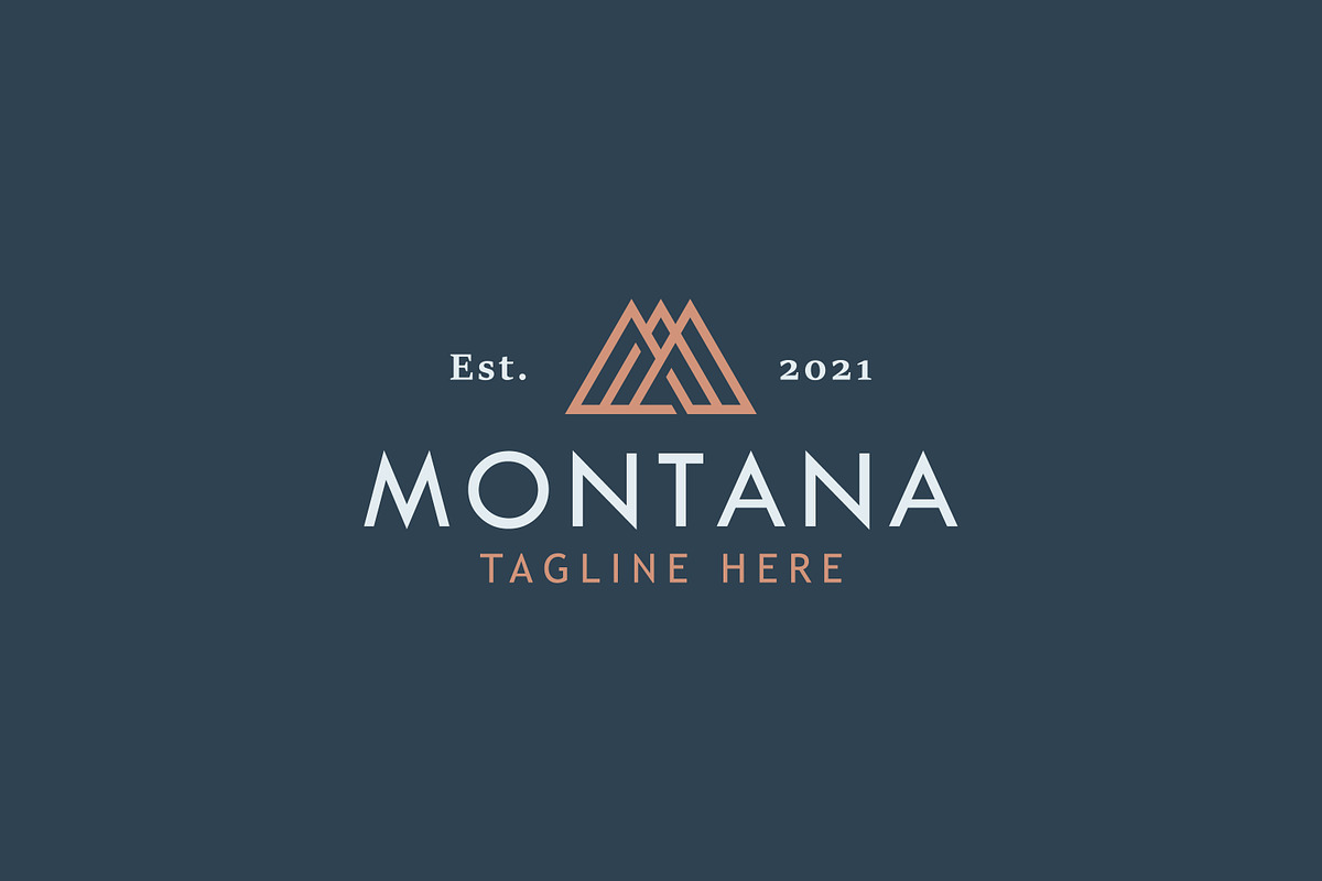 Letter M Mountain Silhouette Logo, a Branding & Logo Template by Signatoro