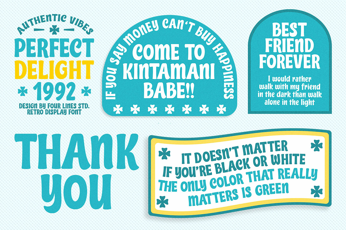 Perfect Delight 1992 - Retro Display, a Sans Serif Font by Four Lines Std. (Photo 10 of 10)