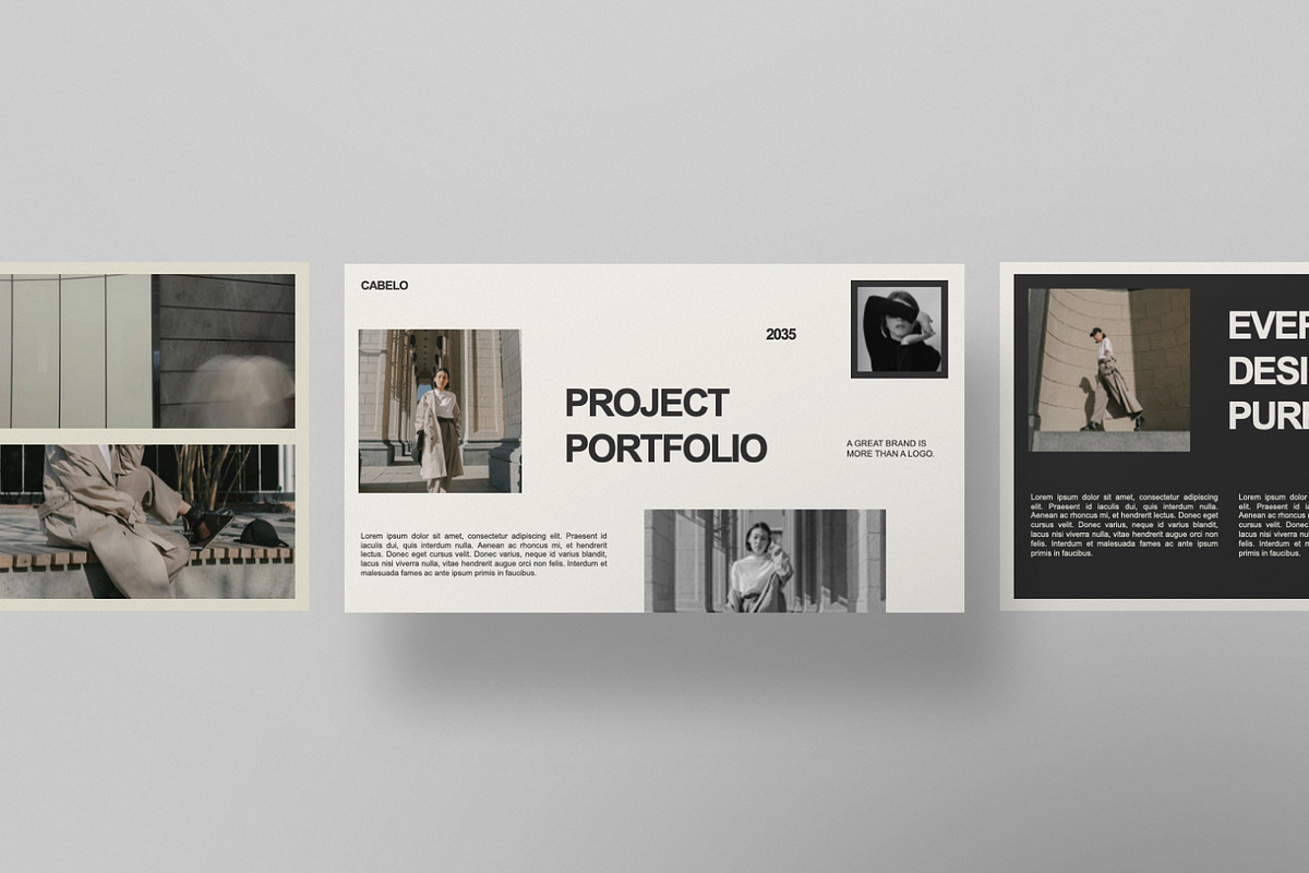 CABELO Modern Brand Google Slide, a Presentation Template by Portocraft (Photo 2 of 7)