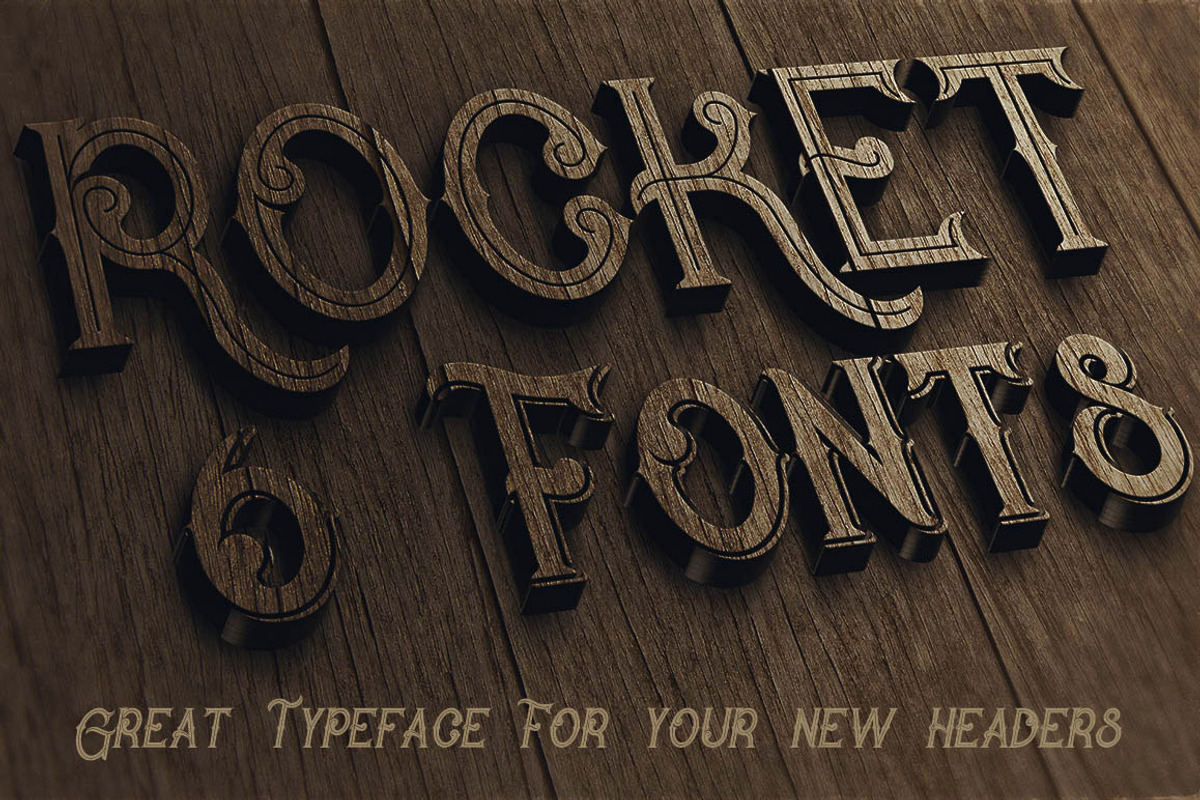 Rocket- Vintage Style Font preview 4