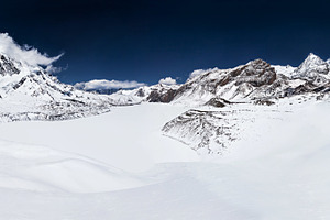 Tilicho lake and Himalaya mountains, a Photo by saiko3p