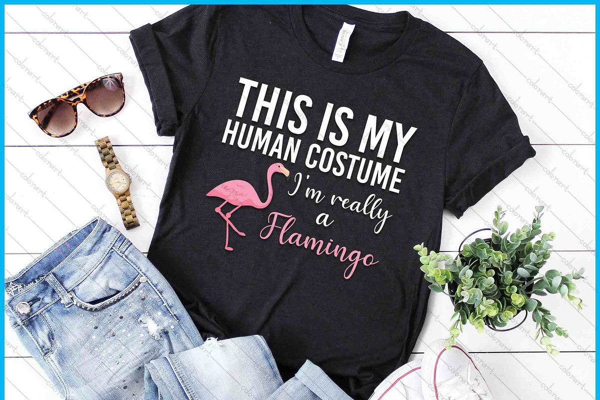 Human Costume Flamingo SVG, an Object Graphic by Creativeusart (Photo 1 of 4)