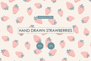 Strawberries Seamless Pattern