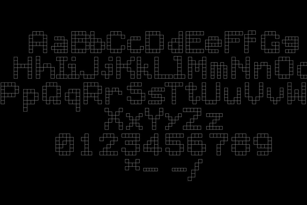 MS Pixelated Font for 3D Apps preview 3