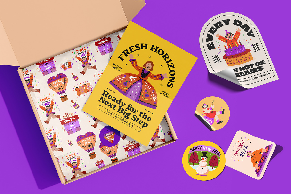 New Year Stickers Collection, an Emoji Icon by Creative Stall (Photo 4 of 9)