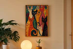 Henri Matisse Cat Wall Art Print, a Decorative Illustration by elfy creative