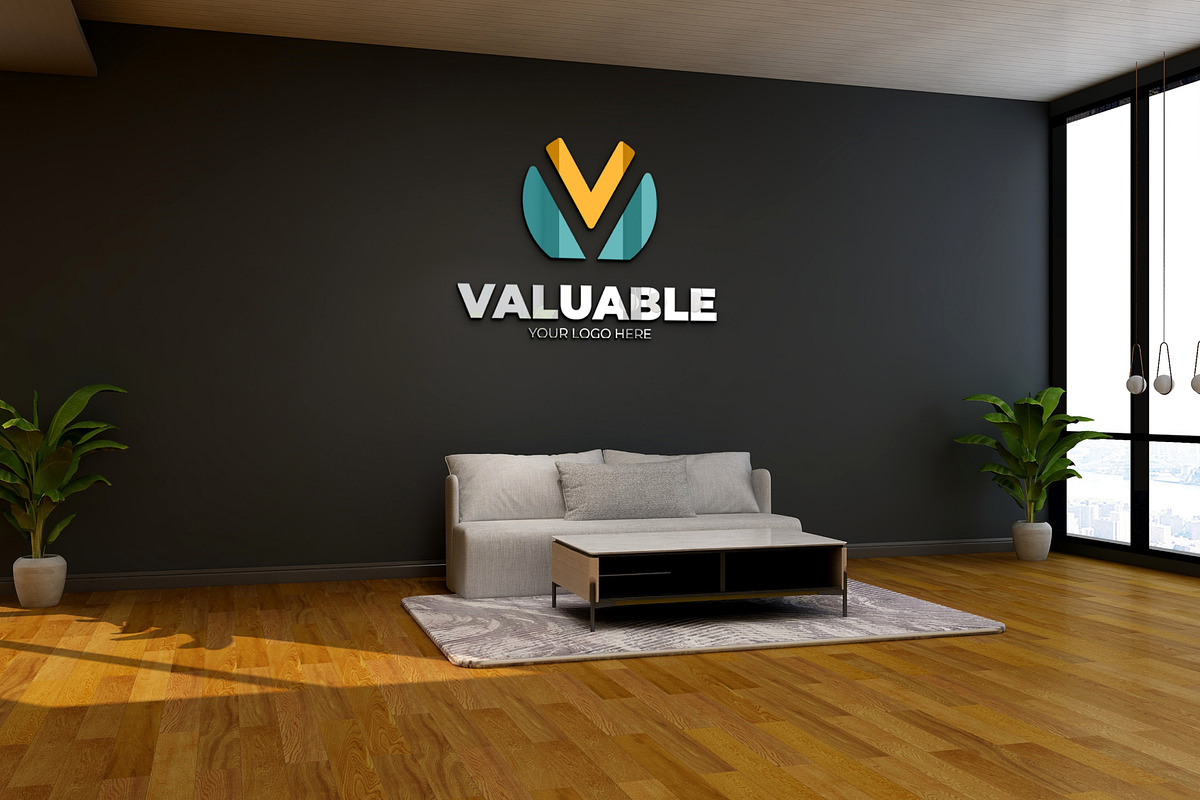 PSD Modern Office Wall Logo Mockup, a Product Mockup by Ayy (Photo 9 of 23)
