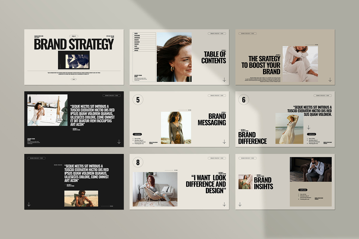 Brand Strategy Presentation Template, a Presentation Template by evgenystudio (Photo 5 of 7)
