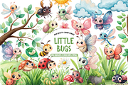 Watercolor Bug Clipart Bundle, an Illustration by TatiMockup (Thumbnail 1 of 6)