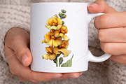Whimsical Yellow Flowers Spring PNG, an Illustration by Canvas Craft (Thumbnail 5 of 7)