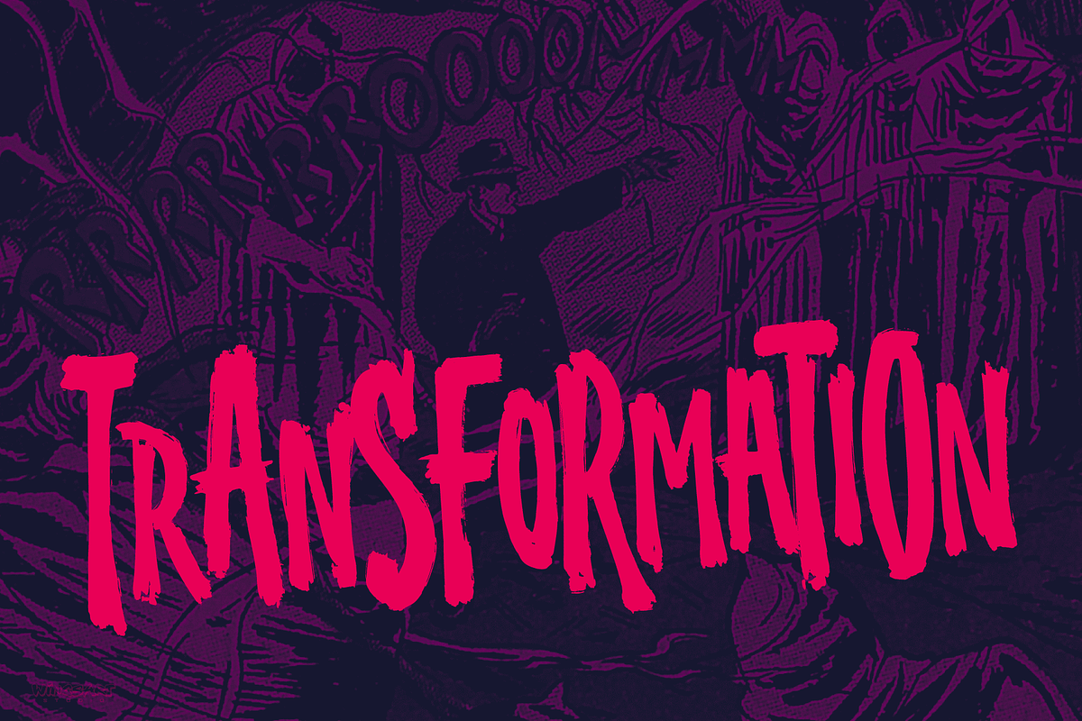Splatterpunks A Halloween Brush Font, a Font by Wingsart Studio (Photo 8 of 15)