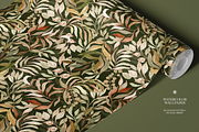Leaves Watercolor Wallpaper, a Wallpaper Graphic by Webvilla Studio (Thumbnail 4 of 7)