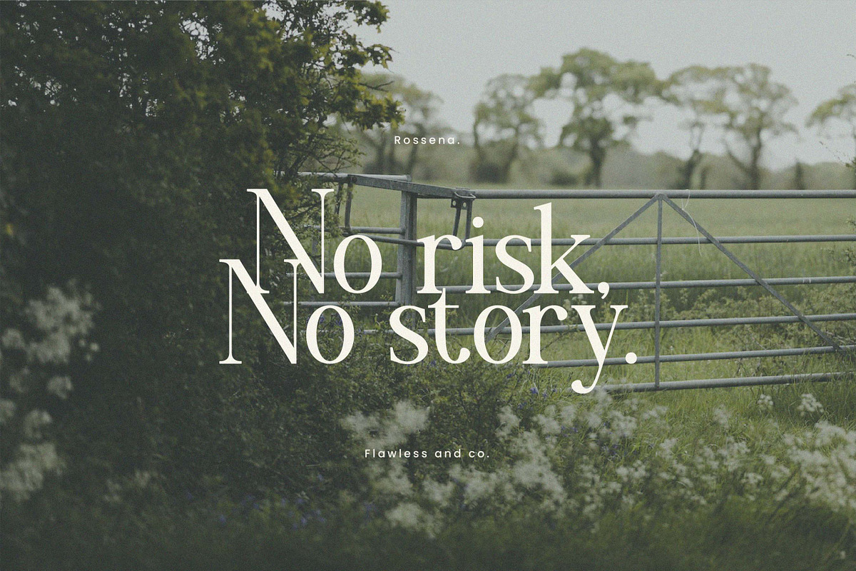 Rossena - Retro Serif Font, a Serif Font by Flawless And Co (Photo 2 of 9)