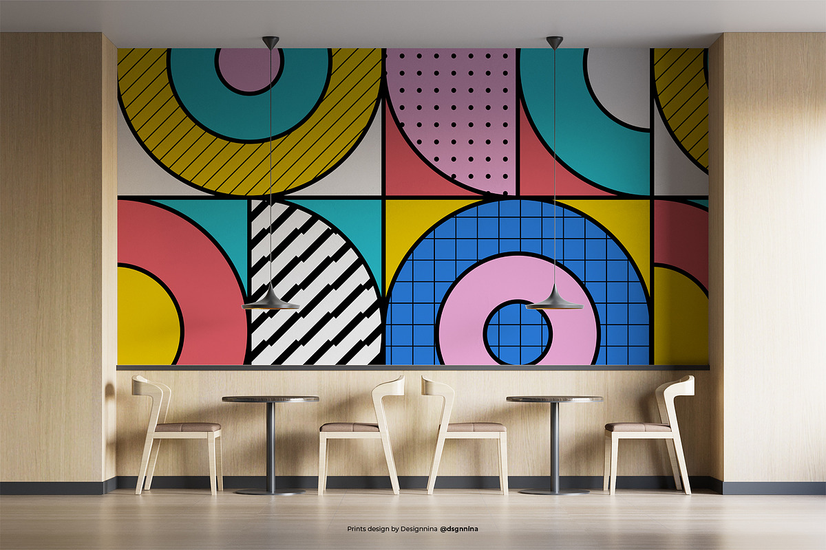 Memphis Futura patterns, a Pattern Graphic by Designnina Shop (Photo 4 of 9)