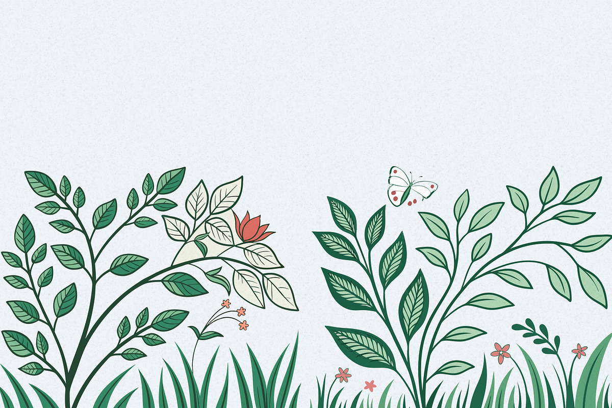 Green Leaves Watercolor Clipart, an Illustration by Helospace (Photo 3 of 10)
