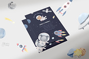ASTRONAUT clipart. Watercolor animal, an Illustration by OlliArtDesign (Thumbnail 5 of 8)