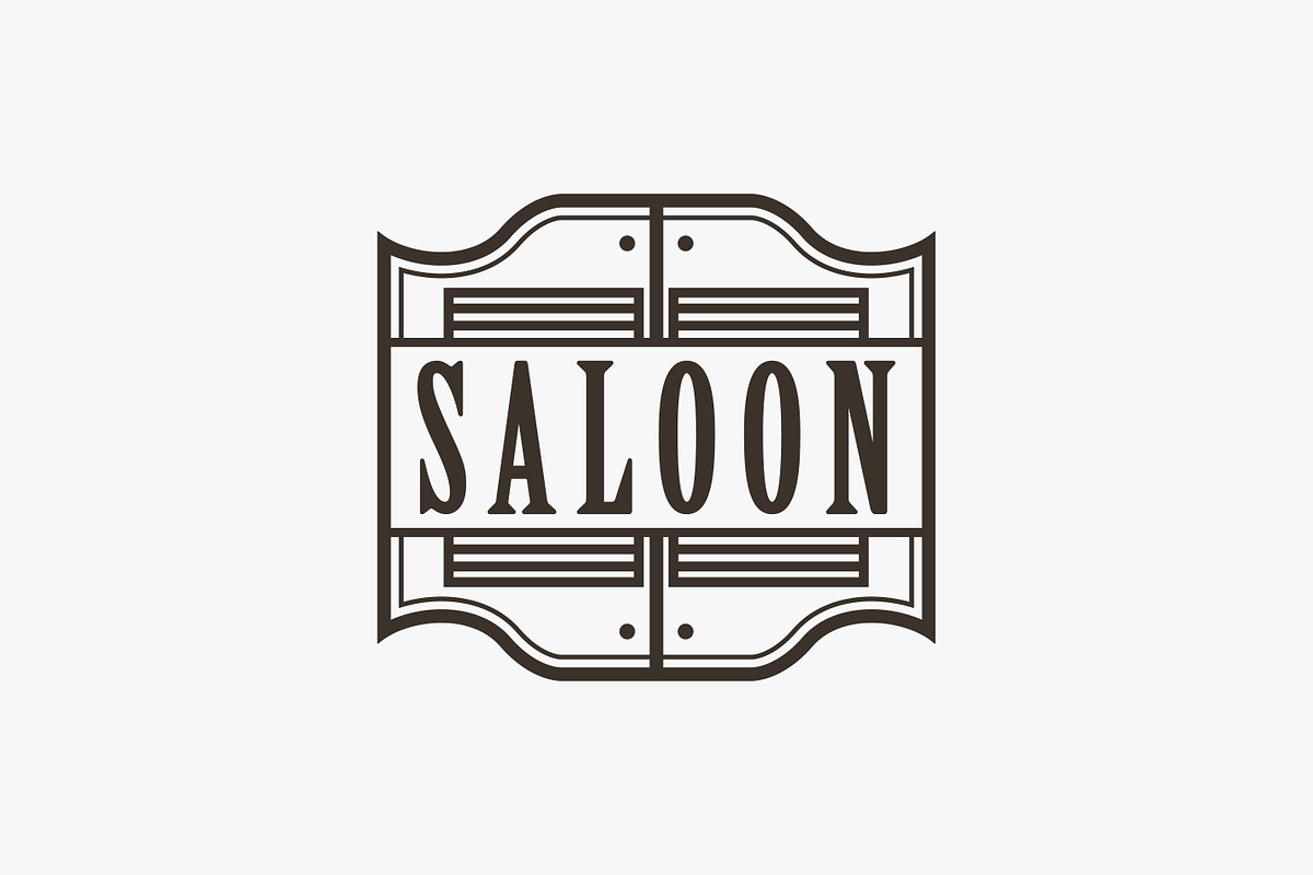 Western Saloon vector logo badge, a Branding & Logo Template by DOMHOUZE