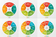 Circle chart infographic templates, a Presentation Template by rikkyal (Thumbnail 1 of 2)