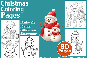 Christmas Coloring Pages For Kids, an Animal Illustration by martinblan