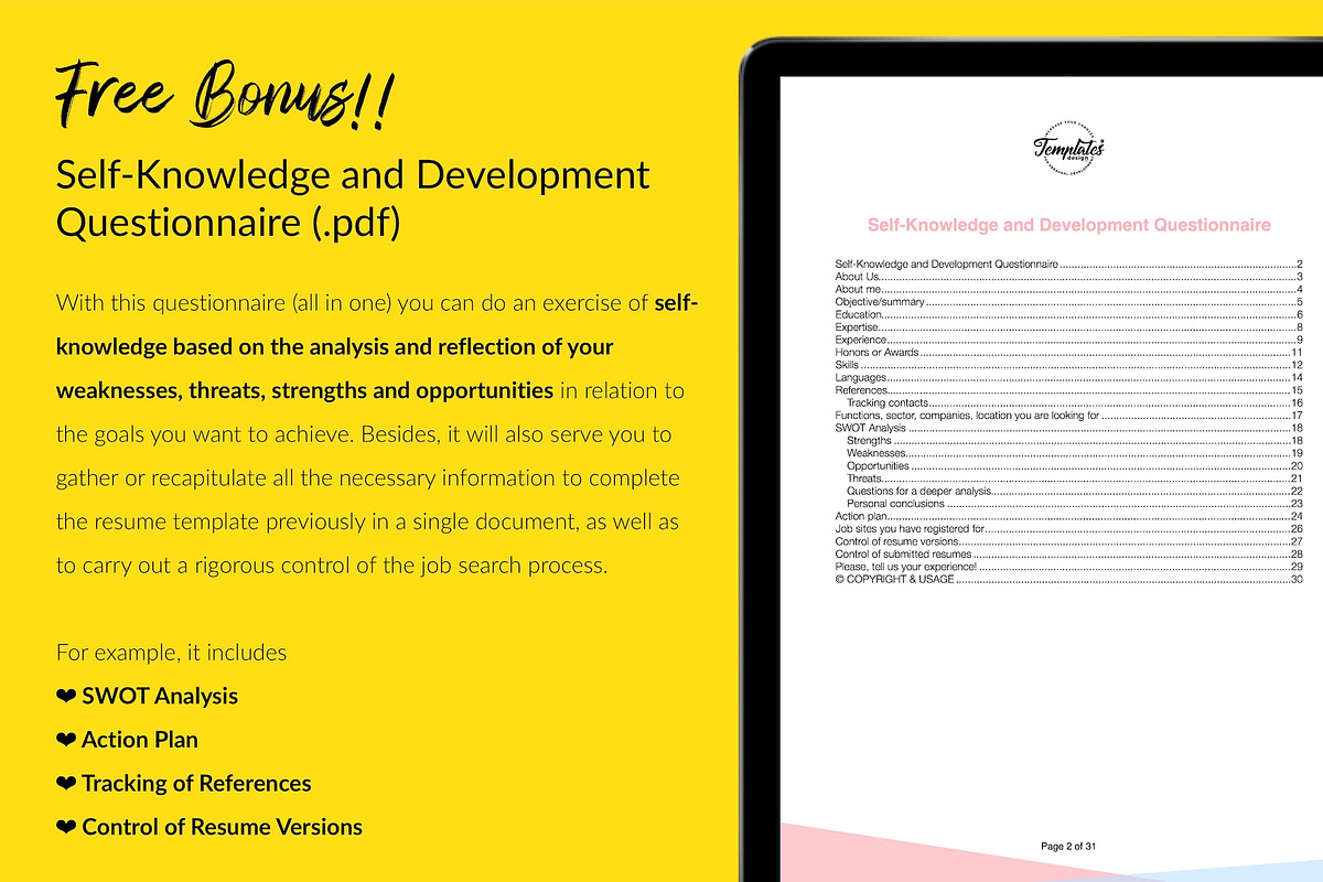 Modern Resume Bundle / CV - Evelyn, a Resume Template by Templates Design Co. (Photo 12 of 17)