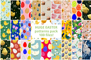 100 Easter Spring Seamless Pattern, a Pattern Graphic by mkStudioLab (Thumbnail 1 of 4)