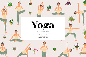 Yoga Poses Illustrations with Names